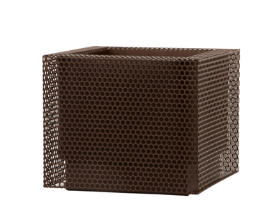 TOP - Low stainless steel plant pot with automatic watering _ Hobby Flower