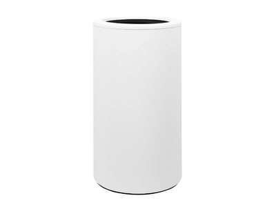 URBAN - High round stainless steel plant pot with automatic watering _ Hobby Flower