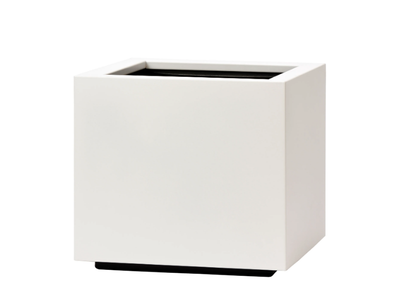 URBAN - Low square stainless steel plant pot with automatic watering _ Hobby Flower