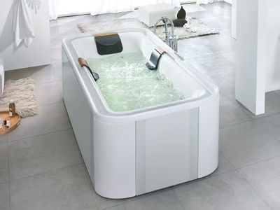 ERGO+ - Hydromassage freestanding rectangular acrylic bathtub _ Hoesch