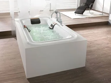 ERGO+ - Hydromassage rectangular built-in acrylic bathtub _ Hoesch