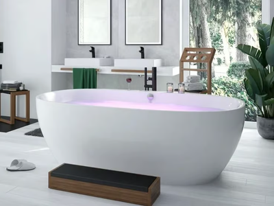 ISENSI - Oval freestanding acrylic bathtub _ Hoesch