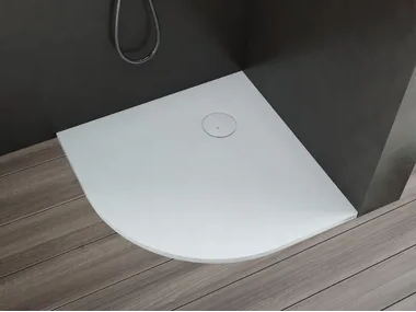 NIAS - Semicircular corner Solique shower tray _ Hoesch