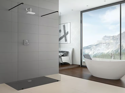 ONE&ONE - Rectangular glass Walk in shower _ Hoesch