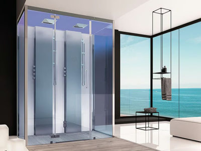 SENSEPERIENCE - Free standing 2 places steam shower cabin _ Hoesch