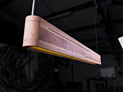 DOUBLELINE - LED solid wood pendant lamp _ HOOKL und STOOL