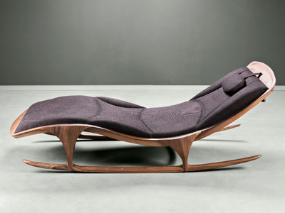 ENZO - Upholstered fabric chaise longue _ HOOKL und STOOL