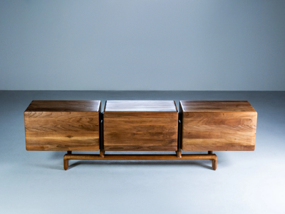 TRODEL - Solid wood sideboard with doors _ HOOKL und STOOL