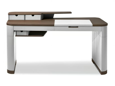 ARTUR - Wood and leather secretary desk with drawers _ i 4 Mariani