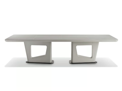 AVATAR - Rectangular wood and leather meeting table _ i 4 Mariani