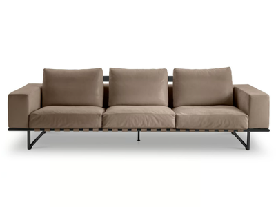 KRISTALL - 3 seater sled base leather sofa _ i 4 Mariani