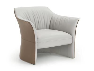 SELLA - Leather armchair with armrests _ i 4 Mariani