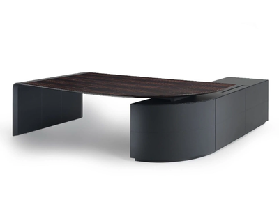 SIENA - L-shaped wooden office desk with drawers _ i 4 Mariani