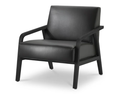 WOODY - Upholstered leather armchair with armrests _ i 4 Mariani