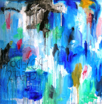 POSEIDON CHEATS - Acrylic on canvas _ ICI ET LÀ