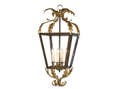 LUXURY FOUNDRY CASTLE 922 - Brass and glass pendant lamp _ Il Bronzetto