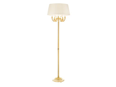 LUXURY FOUNDRY REGGIA 800 - Brass and fabric floor lamp _ Il Bronzetto