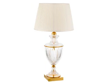 LUXURY FOUNDRY REGGIA 841 - Crystal and fabric table lamp _ Il Bronzetto