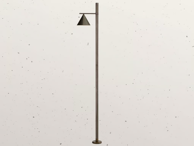 CONE 286.20 - LED brass garden lamp post _ Il Fanale