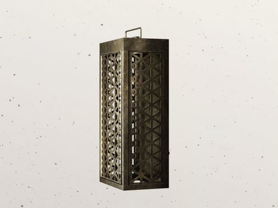 GRID - LED brass outdoor wall lamp _ Il Fanale