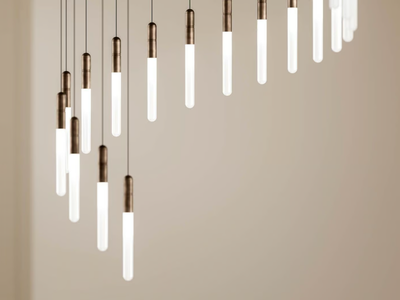 LEVANTE - Glass and aluminium pendant lamp _ Il Fanale