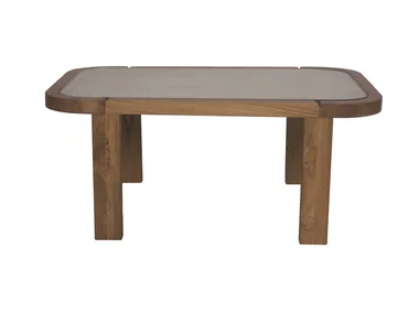 DUAL - Rectangular wood and glass garden side table _ Il Giardino di Legno