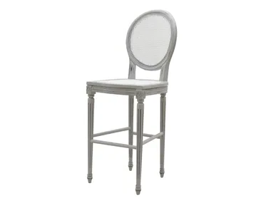 MOZAIC - Solid wood stool with footrest _ Il Giardino di Legno