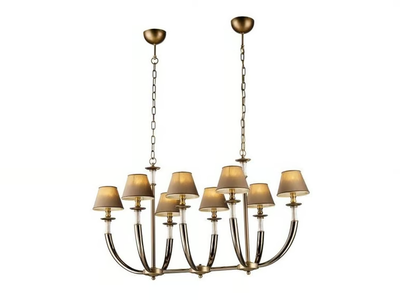 1946/CH8OVALE - LED brass pendant lamp _ Il Paralume Marina