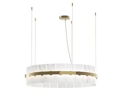 2291 - LED Carrara marble pendant lamp _ Il Paralume Marina