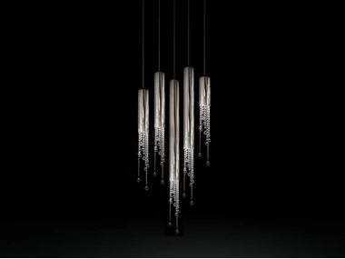 SEXY CRYSTALS H5 - Metal pendant lamp with crystals _ ILFARI