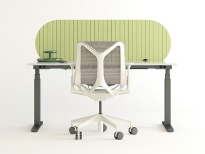 FULL MOON - Recycled plastic desktop partition _ IMPACT ACOUSTIC®