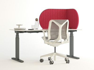 HALF MOON - Recycled plastic desktop partition _ IMPACT ACOUSTIC®
