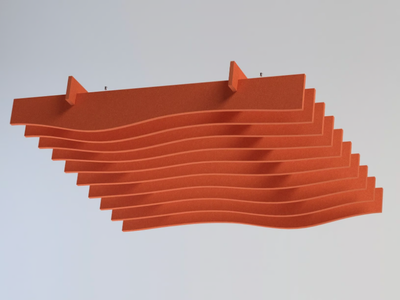 WAVE - Recycled plastic acoustic baffles _ IMPACT ACOUSTIC®