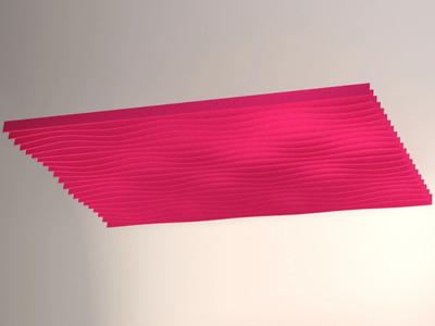 WAVE SINE - Recycled plastic acoustic baffles _ IMPACT ACOUSTIC®