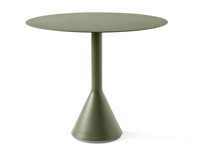 HAY - PALISSADE CONE Ø90 OLIVE - Round steel garden table _ In Stock