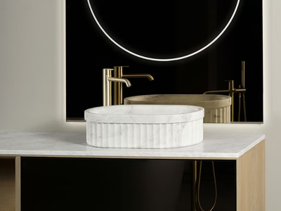 HERITAGE - Countertop Carrara marble washbasin _ INBANI