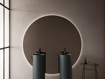 STRATO - Round mirror with integrated lighting _ INBANI