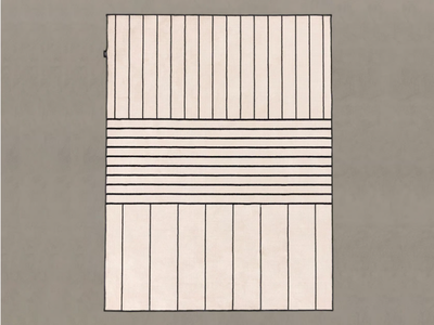 TATAMI - Rectangular striped polyamide rug _ INBANI