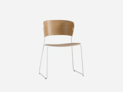 ARC - Sled base stackable wooden chair _ INCLASS