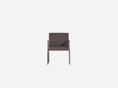 LIN TAPIZ - Sled base fabric reception chair _ INCLASS