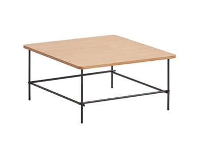 NUC - Square low metal coffee table with wooden top _ INCLASS