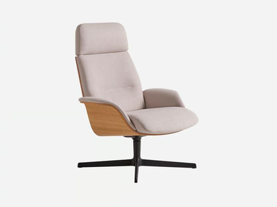REVER - Swivel fabric armchair with 4-spoke base _ INCLASS