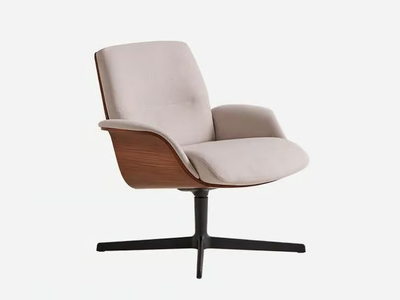 REVER - Swivel fabric armchair with 4-spoke base _ INCLASS