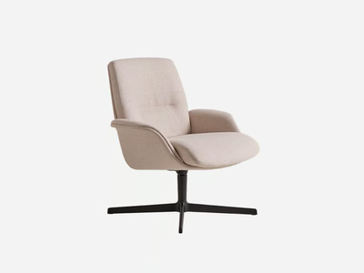REVER - Swivel fabric armchair with 4-spoke base _ INCLASS