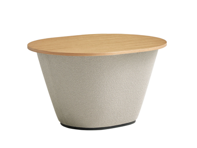 WABAO - Fabric coffee table with wooden top _ INCLASS