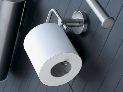 INOX - Stainless steel toilet roll holder _ INDA®