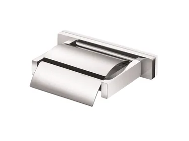 LEA - Chromed brass toilet roll holder with cover _ INDA®