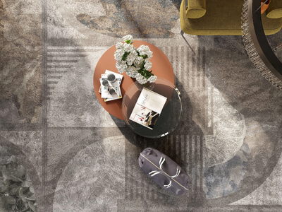 SILENTIUM - Patterned rug _ Inkiostro Bianco