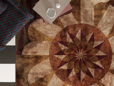TURN - Patterned rug _ Inkiostro Bianco