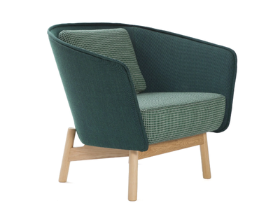 AURA WOOD - Fabric armchair with armrests _ Inno